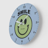 パーソナライズスマイル ラージ壁時計 (傾斜)