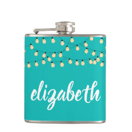 パーソナライズターコイズ フラスク