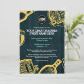 パーソナライズダークグリーンブルワリーテーマ招待状 招待状 (スタンド正面)