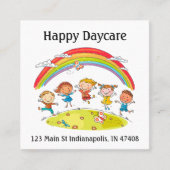 パーソナライズデイケアプリスクール先生ハッピーキッズB スクエア名刺 (正面)