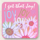 パーソナライズデイジー:フローラ喜び、喜び、喜び！ コースター (正面)