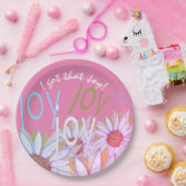 パーソナライズデイジー:フローラ喜び、喜び、喜び！ ペーパープレート (パーティー)