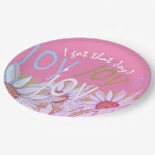 パーソナライズデイジー:フローラ喜び、喜び、喜び！ ペーパープレート (アングル)