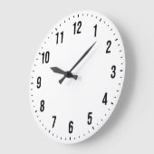 パーソナライズデザインの作成カスタム自分のシステム ラージ壁時計 (傾斜)