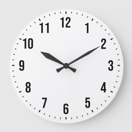 パーソナライズデザインの作成カスタム自分のシステム ラージ壁時計 (正面)