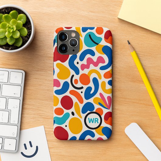 パーソナライズドカラフルファンキーレトロアートパターン Case-Mate iPhoneケース