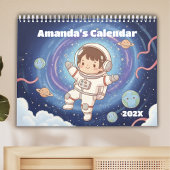パーソナライズドキッズカレンダー 宇宙探検 2026 カレンダー