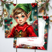 パーソナライズドクリスマス Whimsical Elf シーズンカード