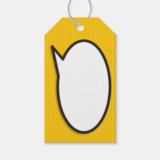 パーソナライズドコミックブックポップアートスピーチバブル ギフトタグ (正面)