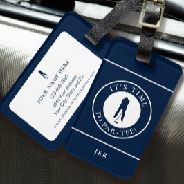 パーソナライズドゴルファー Tee Time があれば人生はもっと楽しい ラゲッジタグ