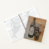 パーソナライズドスクリプト ヴィンテージカクテル ドリンク ノートブック (内部)