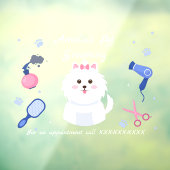 パーソナライズドッグペットグルーミングショップフロント ウィンドウサイン (シート3)