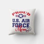 パーソナライズドッグラベル米国空軍ママ クッション (裏面)