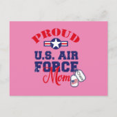 パーソナライズドッグラベル米国空軍ママ ポストカード (正面)
