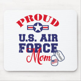 パーソナライズドッグラベル米国空軍ママ マウスパッド