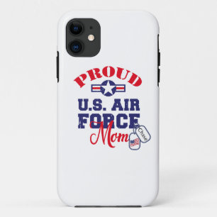 パーソナライズドッグラベル米国空軍ママ iPhone 11 ケース