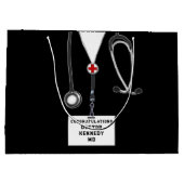 パーソナライズドドクター メディカルスクール ラージペーパーバッグ (裏面)