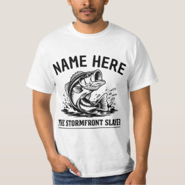 パーソナライズドネーム クラシックバスフィッシングストーム Tシャツ