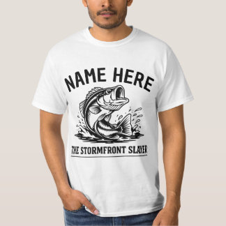 パーソナライズドネーム クラシックバスフィッシングストーム Tシャツ