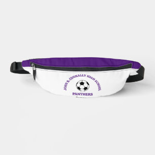 パーソナライズドパープルサッカープレイヤー チーム ファニーパック