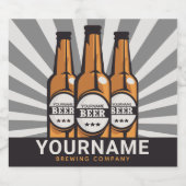 パーソナライズドビールボトル クラフトビール製造会社 ビールラベル (シングルラベル)