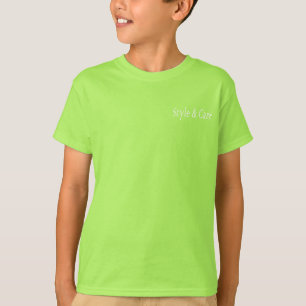 パーソナライズドブランド名入りライムボーイズTシャツ Tシャツ