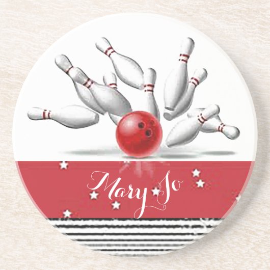 パーソナライズドボウラーのサンドストーンコースター コースター (正面)