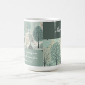 パーソナライズドマグパステルグリーンフォレスト コーヒーマグカップ (中央)