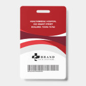 パーソナライズド医療ロゴID写真バッジ バッジ (裏面)