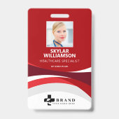パーソナライズド医療ロゴID写真バッジ バッジ (正面)