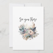 パーソナライズド看護学卒業ボホ フローラルパーティー 招待状 (裏面)