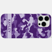 パーソナライズド紫カモフラージュ Case-Mate iPhoneケース (裏面 (横))