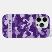 パーソナライズド紫カモフラージュ Case-Mate iPhoneケース (裏面 (横))