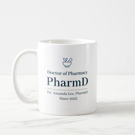 パーソナライズド薬学博士 コーヒーマグカップ (左)