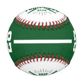 パーソナライズド選手チームロゴグリーン 野球ボール (正面)