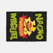 パーソナライズド な Nacho Average Miguel 誕生日 フリースブランケット (正面(横))