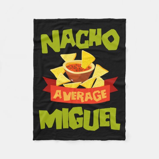 パーソナライズド な Nacho Average Miguel 誕生日 フリースブランケット (正面)