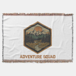 パーソナライズド アドベンチャースカッド マウンテンバッジ Tシャツ スローブランケット