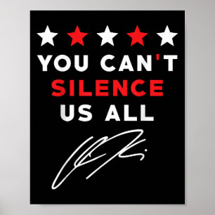 パーソナライズド アメリカ人 男性 女性 You Cant Silence U ポスター