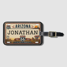パーソナライズド アリゾナ ルート66 デザイン ラゲッジタグ