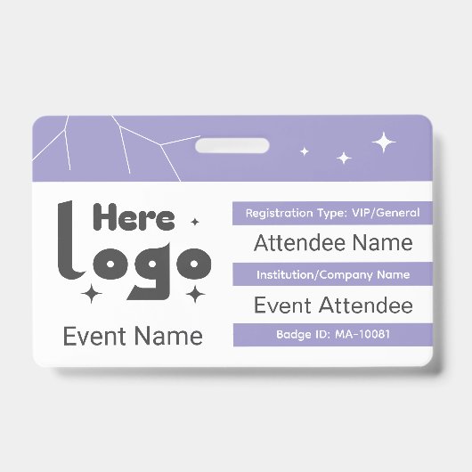パーソナライズド イベント バッジ ID (正面)