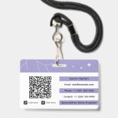 パーソナライズド イベント バッジ ID (裏面（ネックストラップ付）)