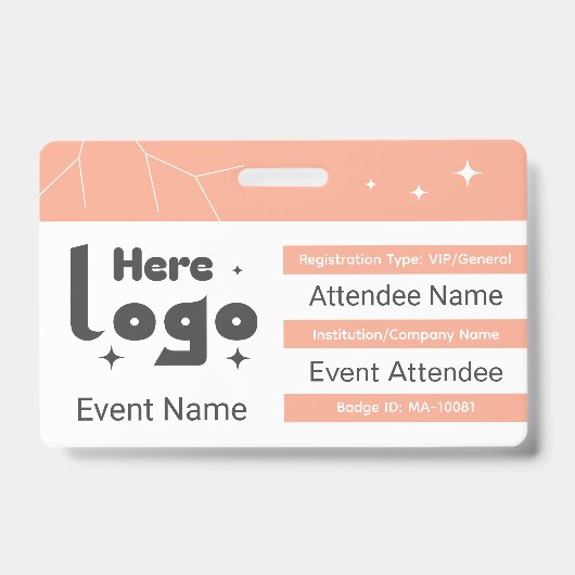 パーソナライズド イベント バッジ ID (正面)