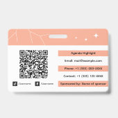 パーソナライズド イベント バッジ ID (裏面)