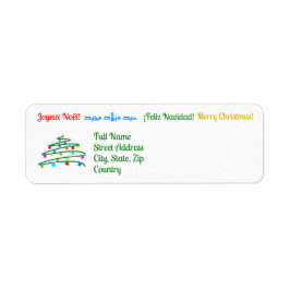 パーソナライズド インターナショナル メリークリスマス ラベル