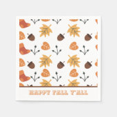 パーソナライズド オータム 缶クーラー スタンダードカクテルナプキン (正面)