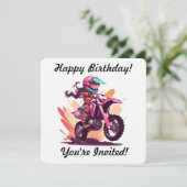 パーソナライズド ガール モトクロス 招待状 (スタンド正面)