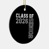 パーソナライズド クラスオブ2026 シニア卒業 セラミックオーナメント (右)
