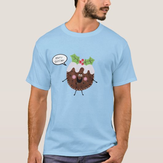 パーソナライズド クリスマスプディング Tシャツ (正面)