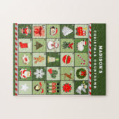 パーソナライズド クリスマス カウントダウン ジグソーパズル (横)